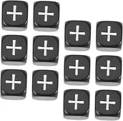 MUSISALY 12pcs Math Teaching Dices Calculation Props for Safe Rounded Edges Plus Minus Signs for Classroom and Home Learning Activities