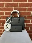 MICHAEL KORS MEDIUM SATCHEL SHOULDER BAG HANDBAG PURSE MESSENGER And Wallet