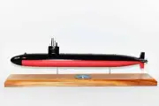 USS Salt Lake City (SSN-716) FLT I Submarine Model,Navy,Scale Model,Mahogany,20