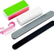 Baluue Nail Dust Sanding Bar Set 10pcs Polishing Buffer Round Stick for Manicure