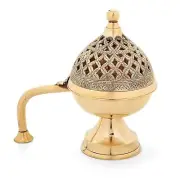 Beautiful Brass Dhoop Dani Incense Burner for Home/Temple, Pack of 1