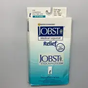 JOBST RELIEF 114625 OT COMPRESSION SOCKS BEIGE 20-30mmHg NEW STOCKINGS SZ SMALL