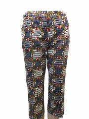 $220 Dolce & Gabbana Women's Blue Patchwork Cropped Capri Trousers Pants 2/38