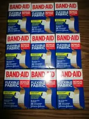 lot of 9 Band-Aid Brand flexible fabric adhesive bandages 39ct each HTF