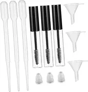 ARTSEWPLY 9Pcs Transparent Eyeliner Mascara Tube Lightweight Leakproof Cosmetic Containers with Drip and Funnel for Travel and DIY Makeup Storage