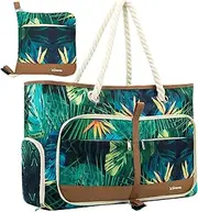 [Reiseresa] Extra Large Beach Bags for Women, Foldable Beach Tote Bag with Zipper Sandproof Waterproof Beach Tote Pool Bag for Beach Travel Swimming Gym