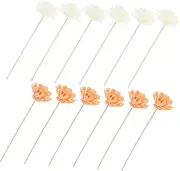 12pcs Artificial Flower Rattan Diffuser Sticks for Home Fragrance Long Lasting Replacement No Flame Required for Offices and Hotels Enhances Home Decor