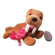 Vintage 1998 Coca Cola 5” Plush Walrus Brown With Bottle And Scarf NWT #0124