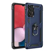 For Samsung Galaxy A04S /A13 4G 5G Case, Military Grade 360 Degree Rotating Metal Magnetic Ring Car Mount Holder Kickstand Shockproof Heavy Duty Cover (Navy Blue)