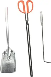 Yardenfun Fireplace Tool Kit Shovel Poker Fire Hook Heavy Duty Rustproof for Winter
