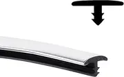 SBWLKJ 1/2"(12mm) Chrome T-Molding Edge Trim 29FT Flexible Polyethylene Center Barb Tee Moulding Strip for Edge Slit, Arcade Game Cabinets Ceiling Wall Tables Counters Shelves DIY Projects