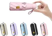 BAODINI Travel Mini Umbrella for Purse With Case-Small Compact UV Umbrella Protection Sun-Lightweight Tiny Pocket Umbrella with Case for Women, Girls