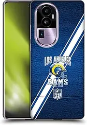 Head Case Designs Officially Licensed NFL Football Stripes 100th Los Angeles Rams Logo Art Soft Gel Case Compatible with Oppo Reno10 Pro+