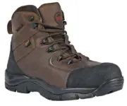HOSS Men's 6" Ridge Composite Toe Waterproof Work Boot Brown Full Grain Leather