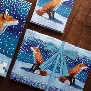 Fox Moment - Reversible Holiday Wrapping Paper - Eco Gift Wrap Allport Editions x Wrappily