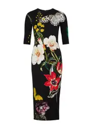 Alice + Olivia Delora Floral-print Stretch-jersey Midi Dress - Multicoloured - 12 (UK16 / XL) 12 (UK16 / XL)