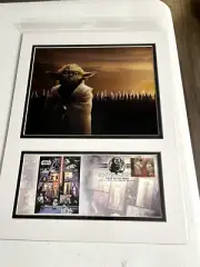 STAR WARS Yoda Stamp First Day Of Issue May 25 2007 Matted Art Poster
