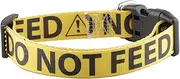 CENWA Do Not Feed Dog Collar Yellow Caution Dog Collar Dog Alert Special Needs Dog (do not Feed)