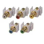 [TechBrands] Keystone Insert RCA-RCA Socket - White