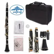 Yinfente Clarinet Ebonite Wood Nickel Plated Key Bb Key 17 key With Case