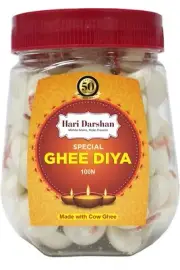 Special Ghee Diya - 100 Pieces | Burning Time 20 Min | Ghee Wicks for Pooja