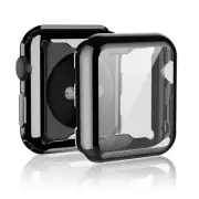 2 Pcs Electroplate TPU Case with Screen Protector for Apple Watch Series 10 9 8