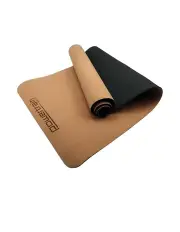 [PowerTrain] Eco-Friendly Cork Brown 6mm Yoga Exercise Mat