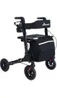 Henmnii Rollator Walker w/Wide Seat Backrest All-Terrain Non-Slip Wheels 300lbs