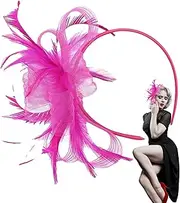 [Generic] Hat Headband,Fascinator Headwear | Small Hat Mesh Headpieces Hair Accessories for Weddings Women Girls Social Events Afternoon Teas Outdoor Festival Daily Use Home Costume