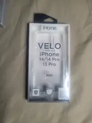 iHome Velo iPhone 14/14 Pro/13 Pro 8ft Drop Tested Phone Case Clear/White