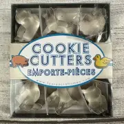 NIP Fox Run Mini Animal Cookie Cutters (9) Owl Turkey Pig Cow Bunny Crafting