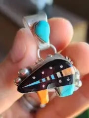 Ray Jack Inlay Bear Pendant Native American