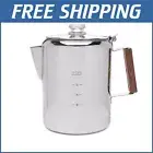 Stovetop-Compatible Camping Coffee Pot - 12-Cup Stainless Steel Percolator