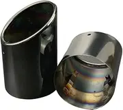 1Pair Compatible For AUDI Q7 4L SQ7 TDI Quattro 2006-2016 Car Exhaust Tip Muffler Tip Cover Chrome Stainless Steel AUTO Accessories(Black 2pcs)