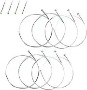 LALOCAPEYO 8 Pieces Violin Strings Universal Full Set (G-D-A-E) 4/4 Violin Universal String Steel Core Violin Fiddle String with Nickel-plated Ball End for Instruments 4/4 3/4 1/2 1/4