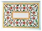 Marble Coffee Table Top Unique Design Inlay Work Entryway Table with Royal Look