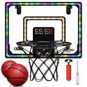 NZQXJXZ Indoor Mini Basketball Hoop for Kids - Pro Indoor Basketball Hoop Ove...