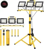 Luces de trabajo LED de 21 000 lúmenes con soporte: luz de trabajo portátil de 3