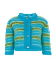 Marni Striped Button Down Cardigan IT42 Green