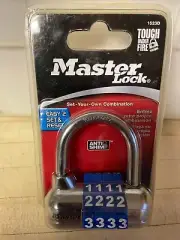 MASTER Lock Combination Padlock 2 1/2" NEW 1523D 11/16" Shackle Alpha Numeric