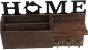 KALLORY Retro Key Holder with Mail Slot Entryway Hanging Organizer Wall Mount Design for Keys and Mail Decor Space Saving Essential for Clutter
