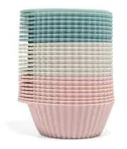 Reusable Silicone Baking Cup Silicone Muffin Liners for Cupcakes Regular 24 ...