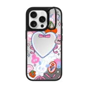 iPhone 16 Pro Mirror Ring Stand Case MagSafe Compatible Dream Bunny by Minstudio