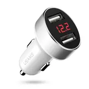US-CC045 C1 Dual USB Digital Display 2.1A Car Charger Adapter for iPhone X 8 Plus S8 Note 8 S9