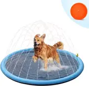 Splash Pad 59" Size Sprinkler Play Mat for Dogs & Kids Extra Large Wading Pool
