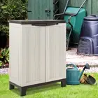 Lockable Storage Cabinet Half Sized Cupboard Single Adjustable Shelf Rust Proof