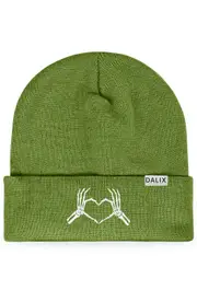 Dalix Heart of Bones Beanie in Olive at Nordstrom One Size