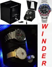 Luxury Display Dual Automatic Watch Winder -model: Astro-2BKCF-LED "STAR WARS"