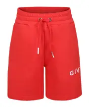 Givenchy Kids Logo Lettering Shorts 8Y,14Y red