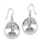 .925 STERLING SILVER TREE OF LIFE EARRING